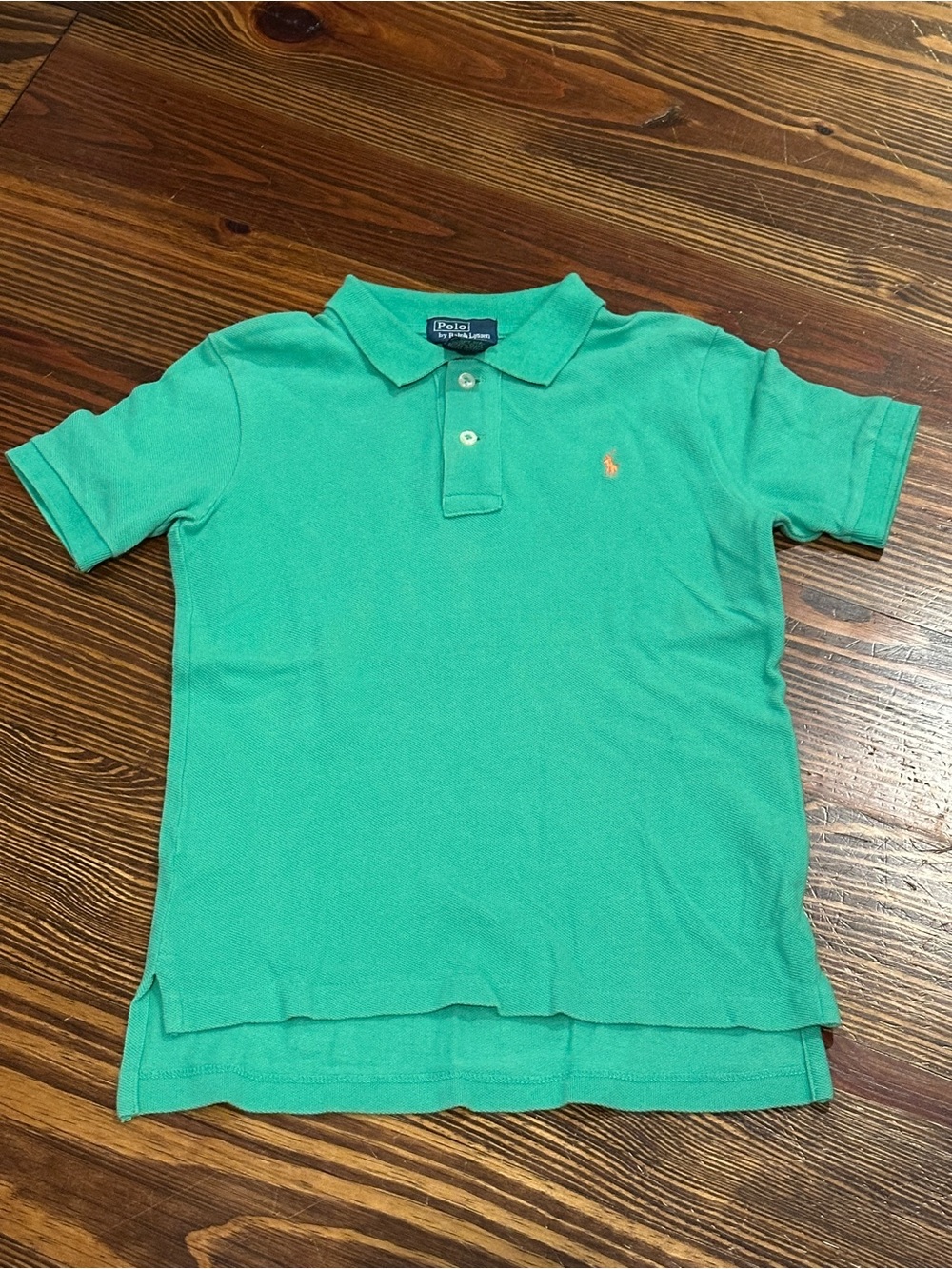 Boys' Ralph Lauren Polo Green Short Sleeve Polo Shirt
